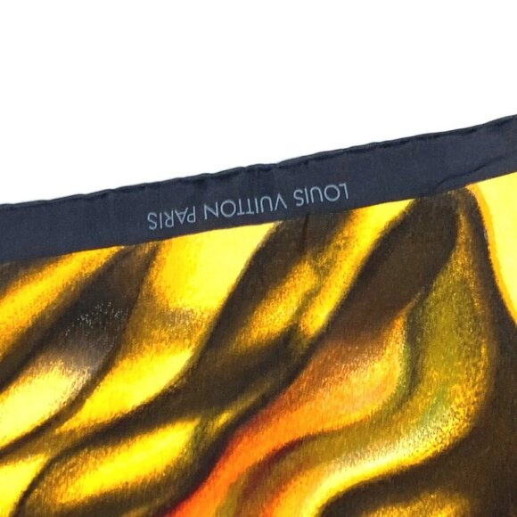 LOUIS VUITTON Sandro Chia Scarf silk Black/Multicolore - Picture 11 of 14